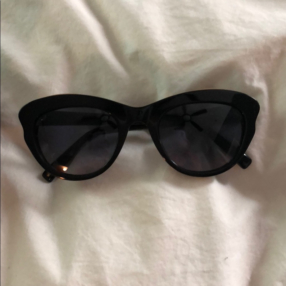 Warby Parker Black and 14k gold sunglasses